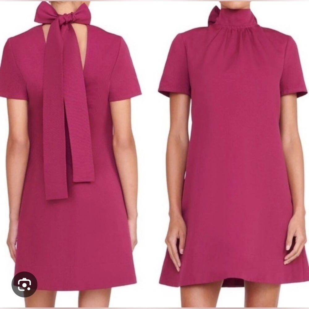 NEW STAUD Ilana Mock Neck purple plum Mini Dress sz M